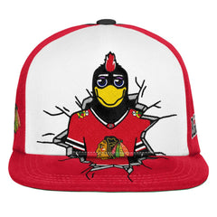 Chicago Blackhawks Mitchell & Ness Youth Mascot Snapback Hat - Red Hats