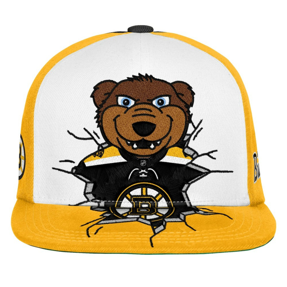 Boston Bruins Mitchell & Ness Youth Mascot Snapback Hat - Black Hats