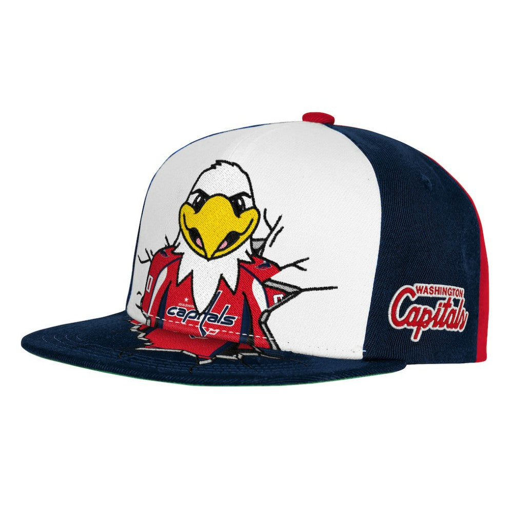 Washington Capitals Mitchell & Ness Youth Mascot Snapback Hat - Navy Hats