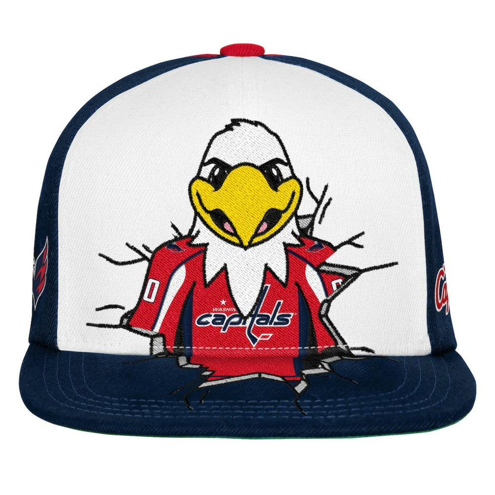 Washington Capitals Mitchell & Ness Youth Mascot Snapback Hat - Navy Hats