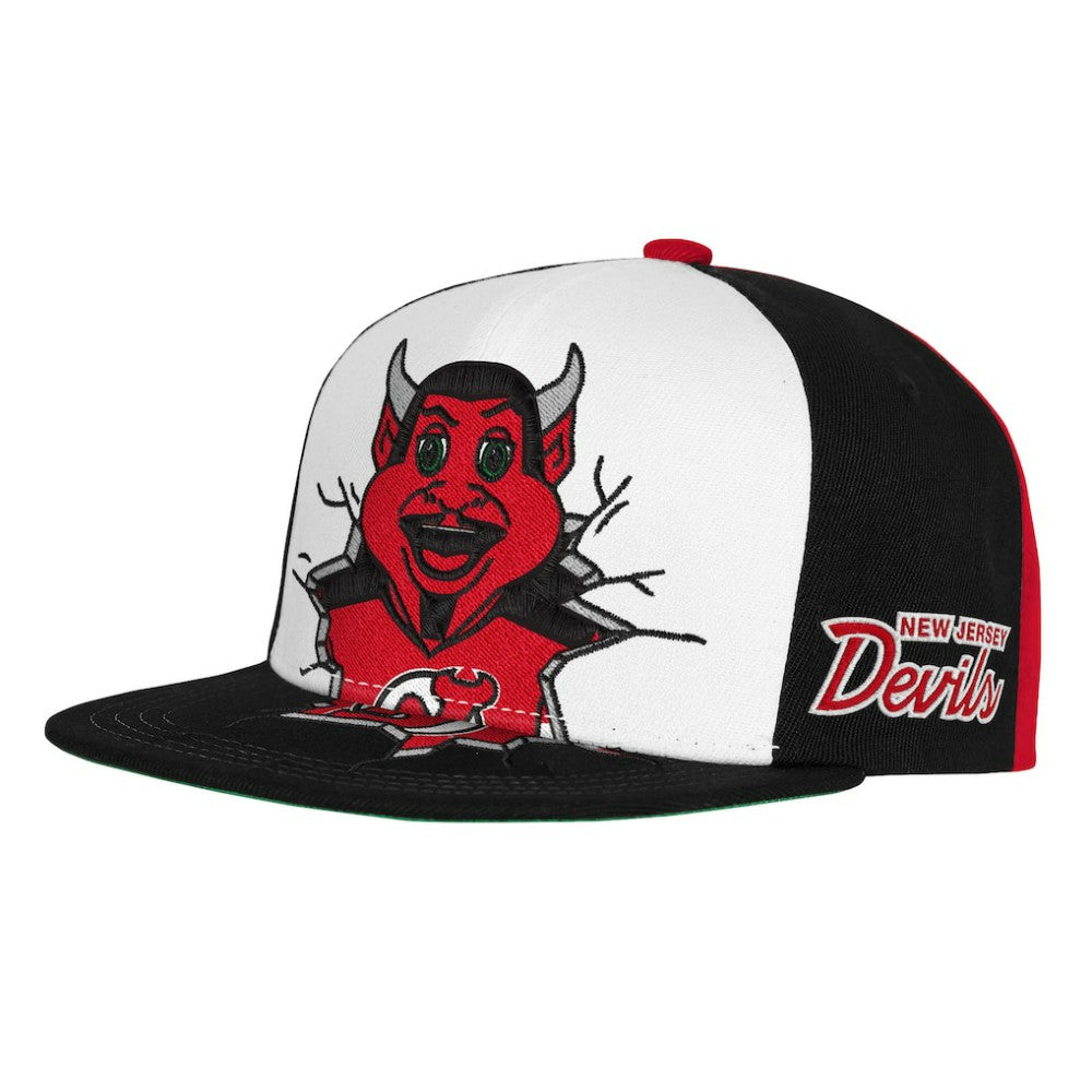 New Jersey Devils Mitchell & Ness Youth Mascot Snapback Hat - Red Jerseys