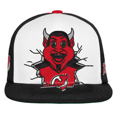 New Jersey Devils Mitchell & Ness Youth Mascot Snapback Hat - Red Jerseys