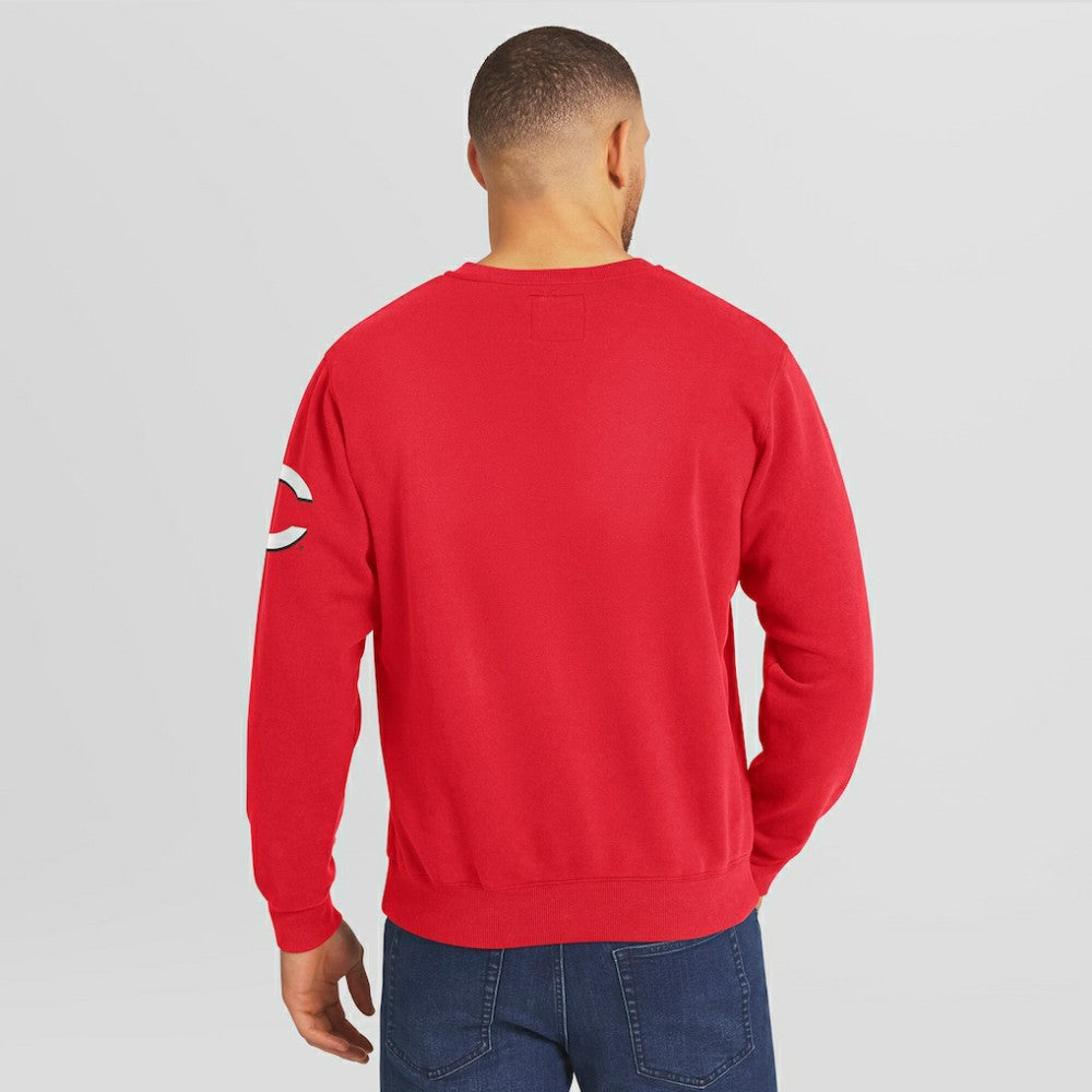 Cincinnati Reds Darius Rucker Collection Washed Crew Neck Pullover Sweatshirt Red