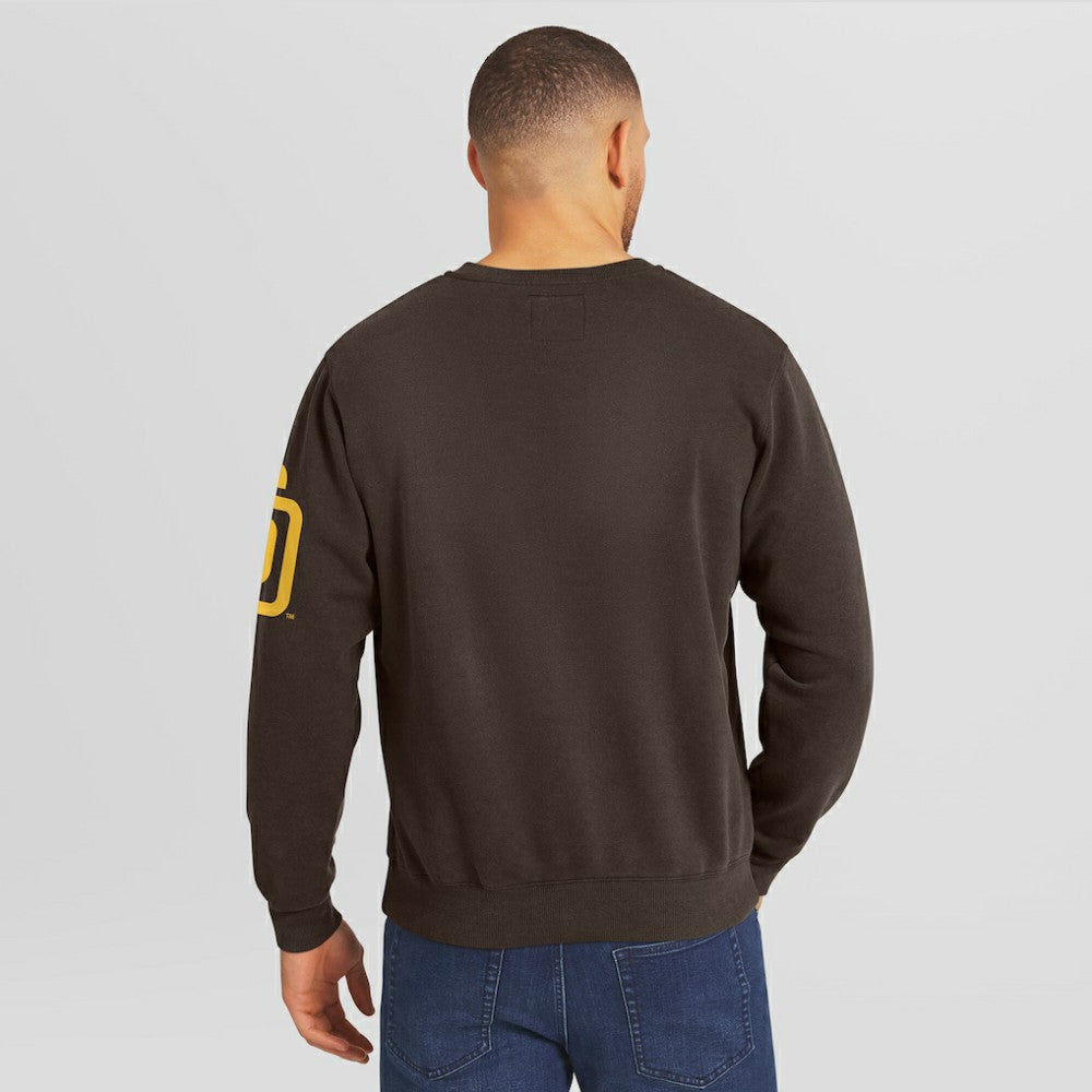 San Diego Padres Darius Rucker Collection Washed Crew Neck Pullover Sweatshirt Brown