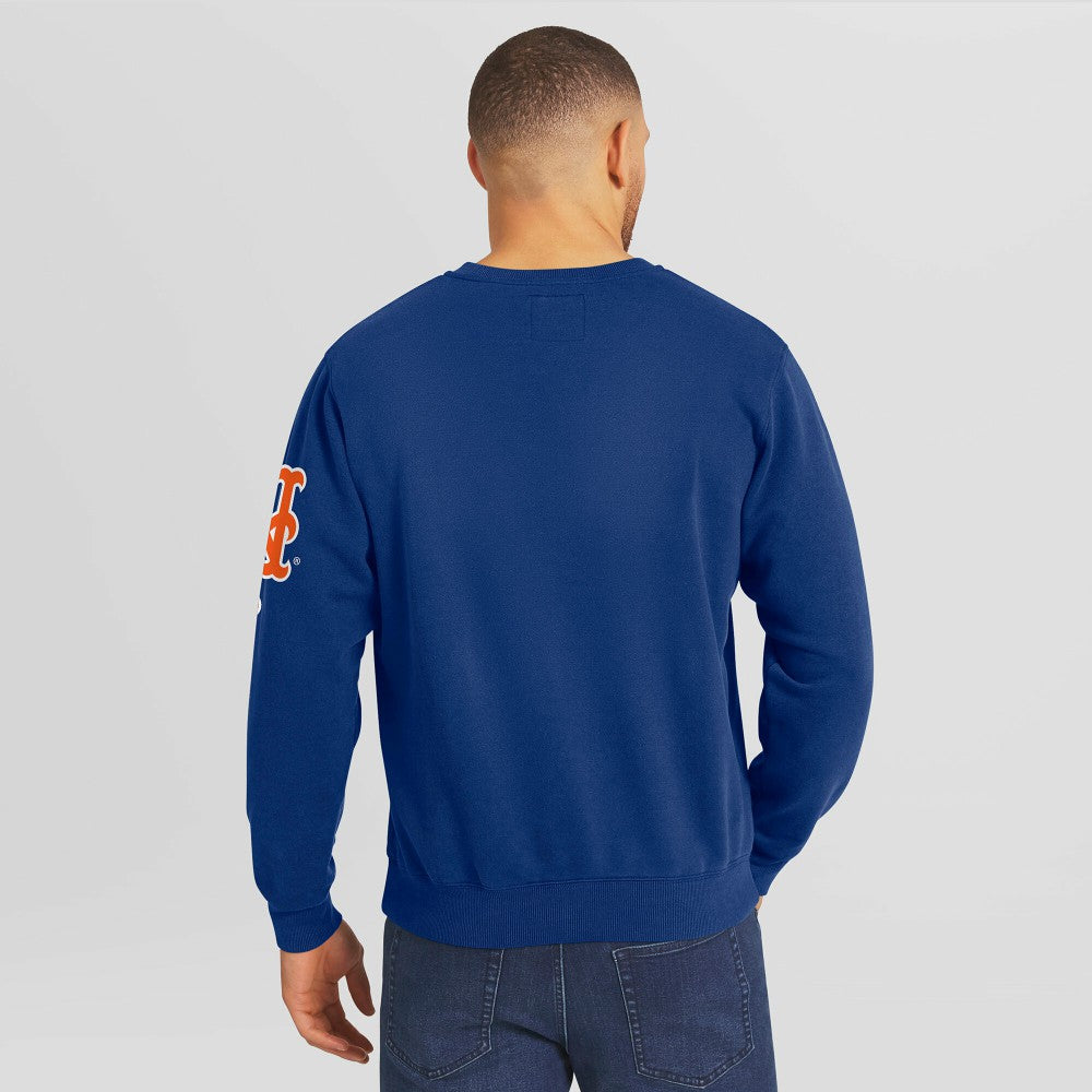New York Mets Darius Rucker Collection Washed Crew Neck Pullover Sweatshirt Royal