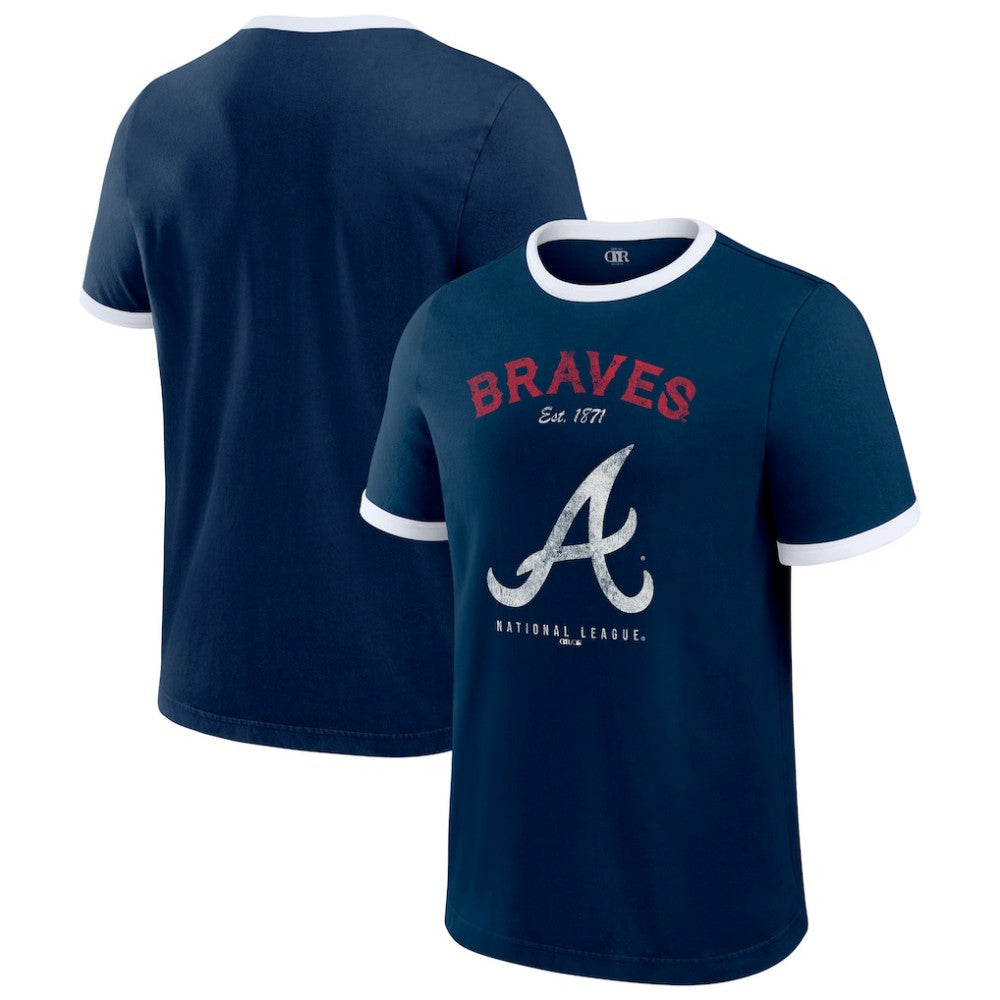 Atlanta Braves Darius Rucker Collection Washed Ringer T-Shirt Navy