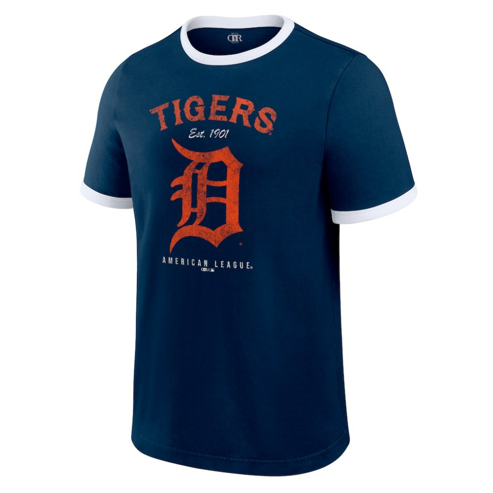 Detroit Tigers Darius Rucker Collection Washed Ringer T-Shirt Navy