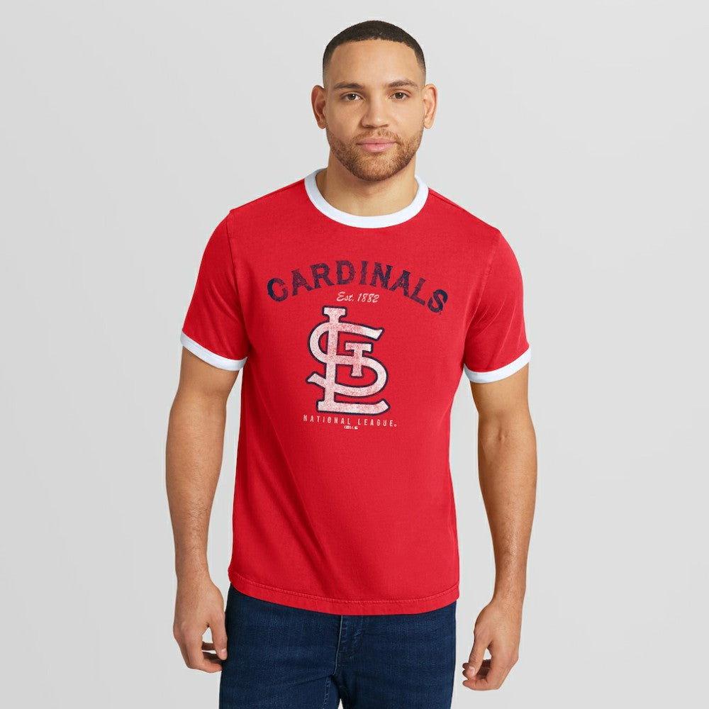 St. Louis Cardinals Darius Rucker Collection Washed Ringer T-Shirt Red