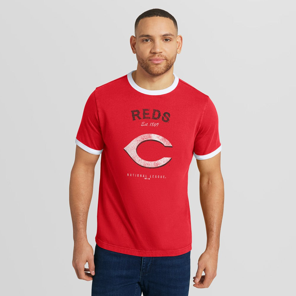 Cincinnati Reds Darius Rucker Collection Washed Ringer T-Shirt Red