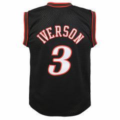 Allen Iverson Philadelphia 76ers Youth 2000-01 Swingman Road Jersey - Black on sale