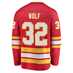 Dustin Wolf Calgary Flames Fanatics Home Breakaway Jersey - Red Jerseys