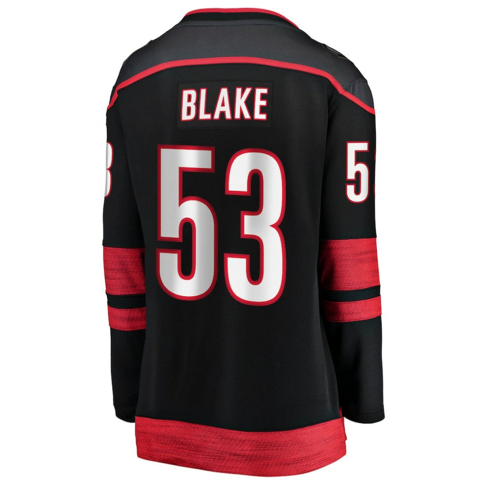 Jackson Blake Carolina Hurricanes Fanatics Women's Home Breakaway Jersey - Black Jerseys