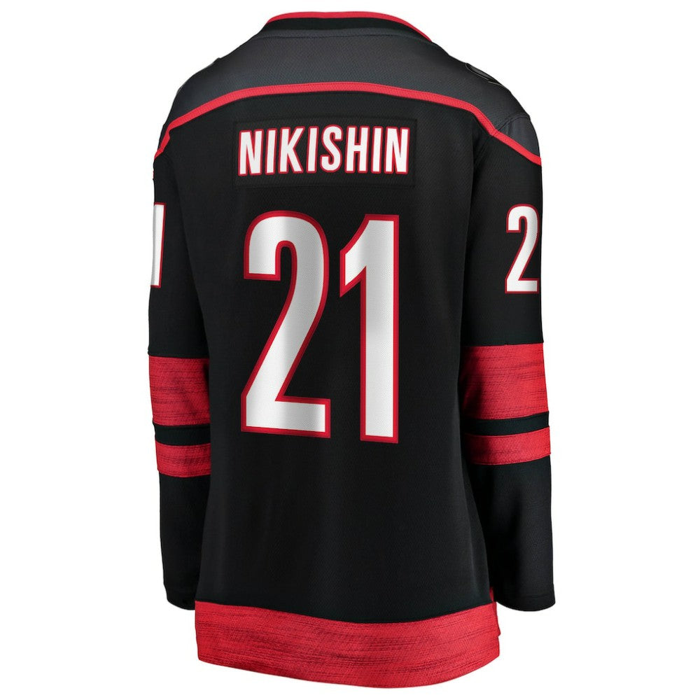Alexander Nikishin Carolina Hurricanes Fanatics Women's Home Breakaway Jersey - Black Jerseys