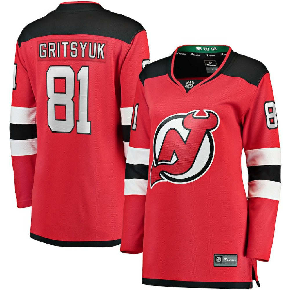 Arseny Gritsyuk New Jersey Devils Fanatics Women's Home Breakaway Jersey - Red Jerseys