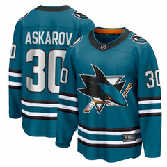 Yaroslav Askarov San Jose Sharks Fanatics Home Breakaway Jersey - Teal Jerseys
