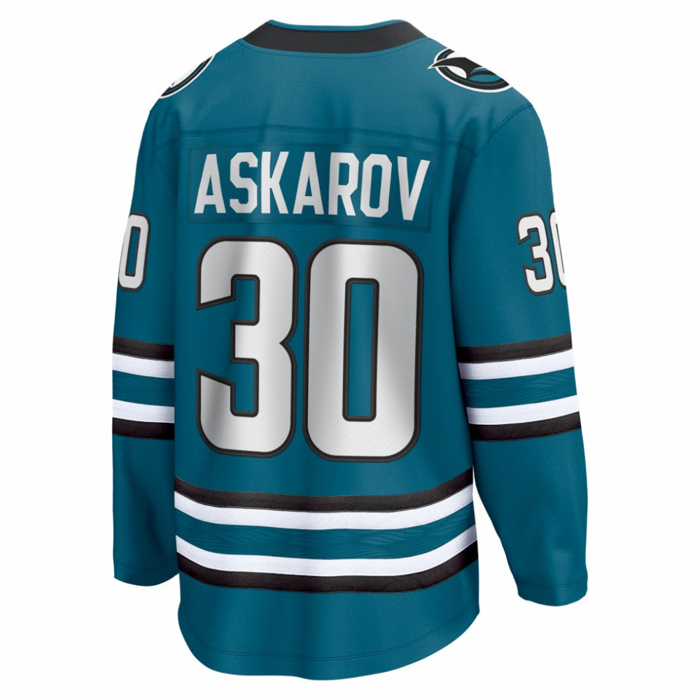 Yaroslav Askarov San Jose Sharks Fanatics Home Breakaway Jersey - Teal Jerseys