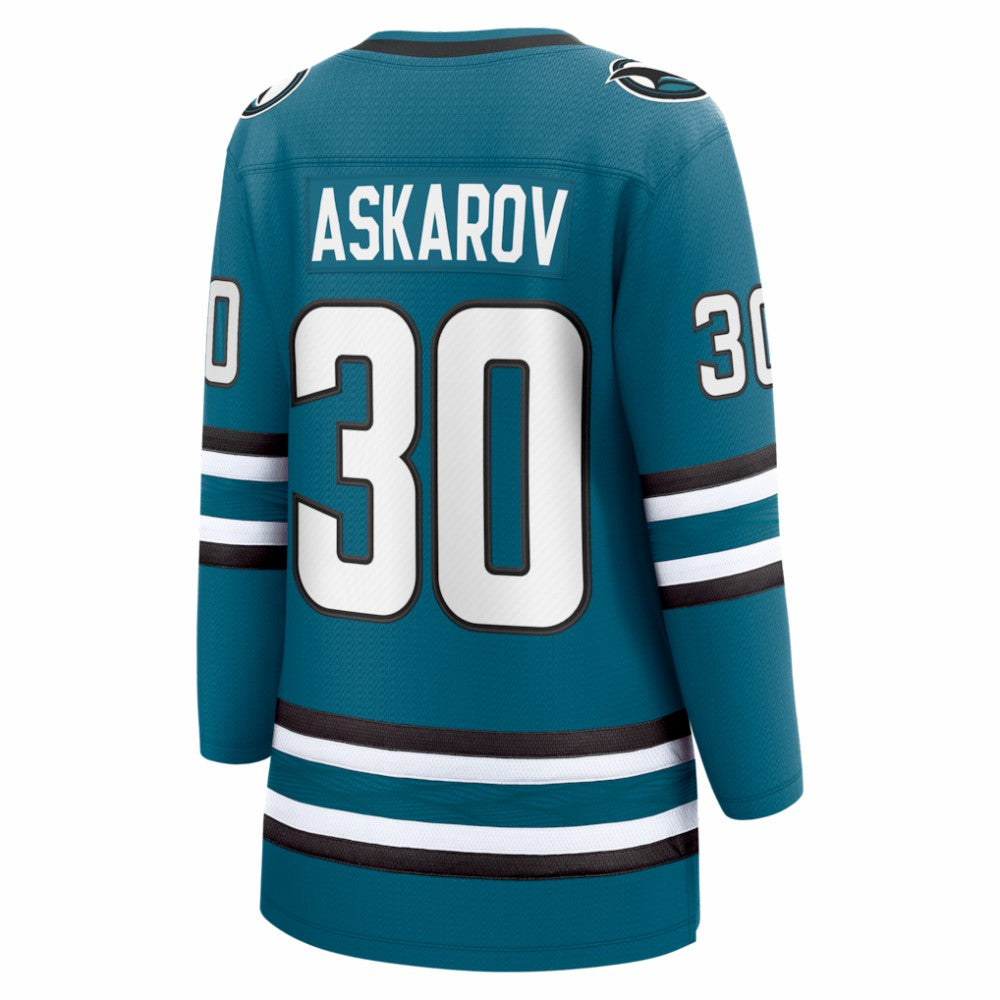 Yaroslav Askarov San Jose Sharks Fanatics Women's Home Breakaway Jersey - Teal Jerseys