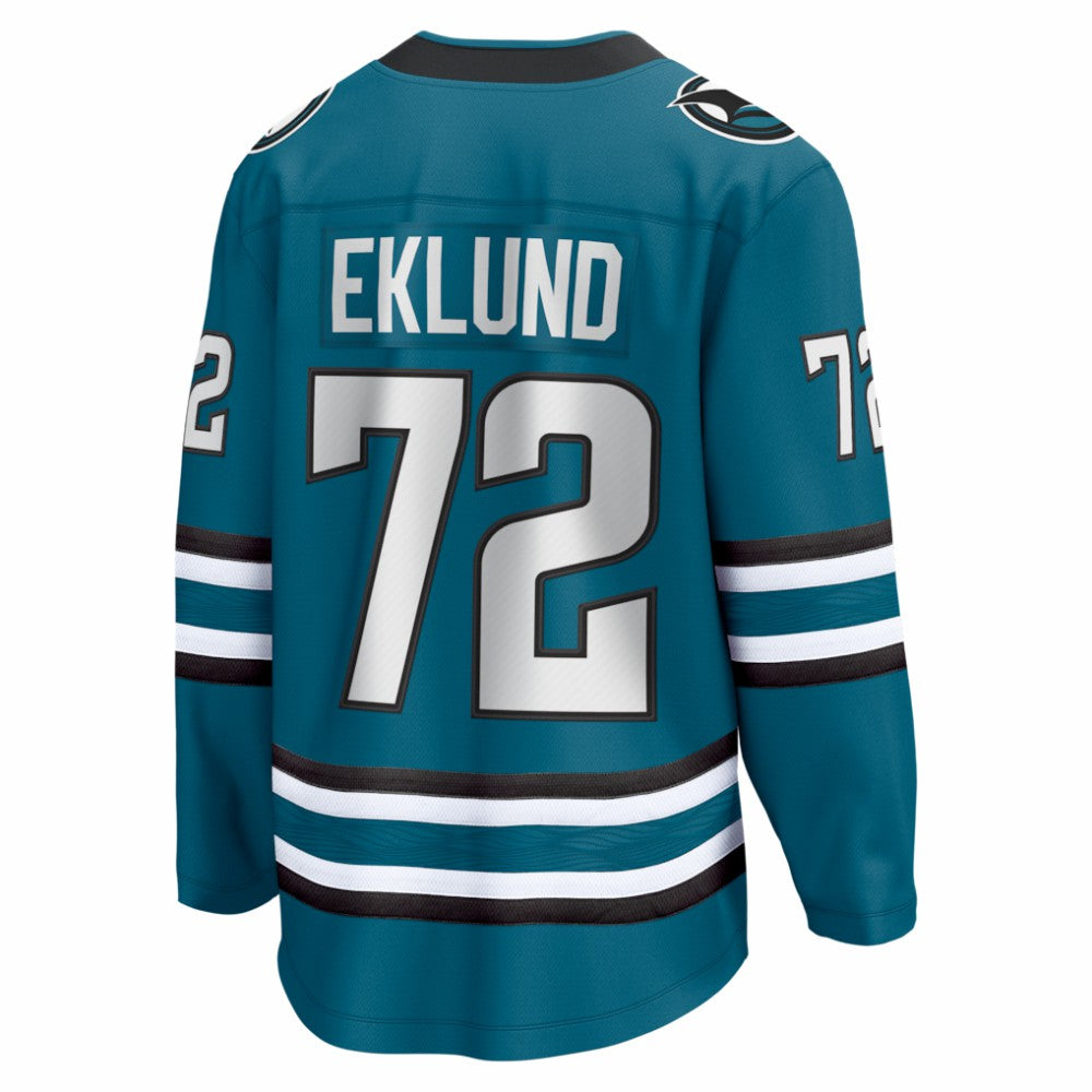 William Eklund San Jose Sharks Fanatics Home Breakaway Jersey - Teal Jerseys