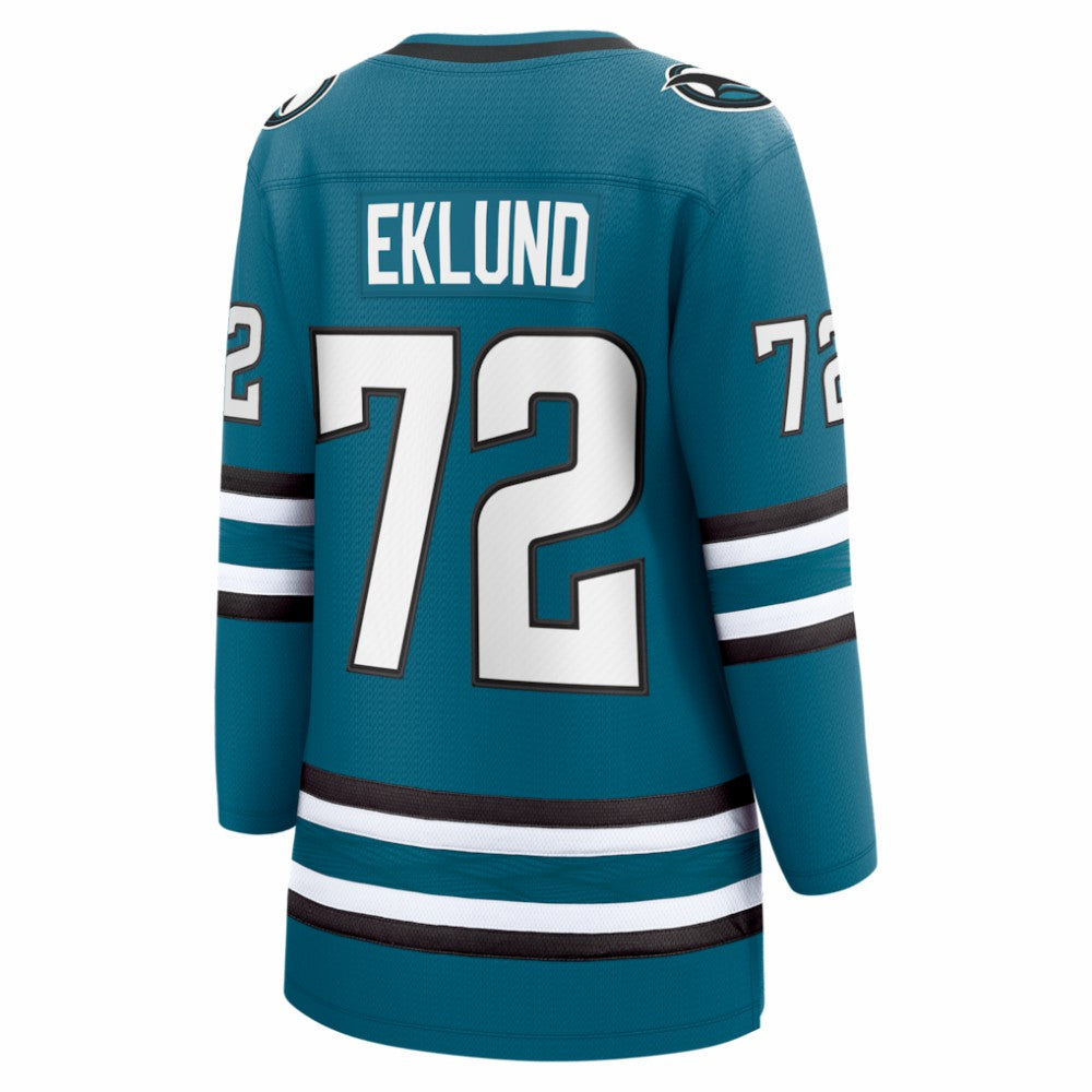 William Eklund San Jose Sharks Fanatics Women's Home Breakaway Jersey - Teal Jerseys