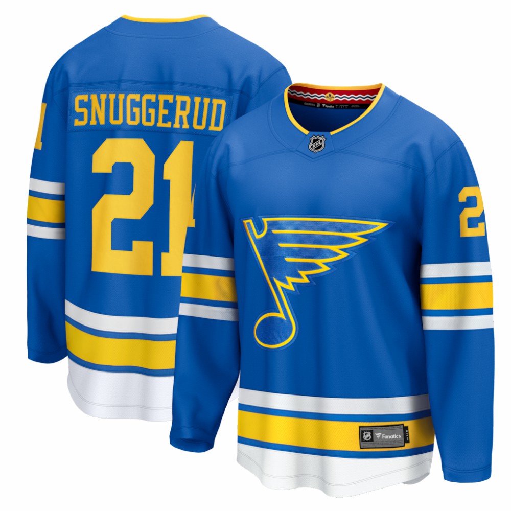 Jimmy Snuggerud St. Louis Blues Fanatics Home Breakaway Jersey - Blue Jerseys