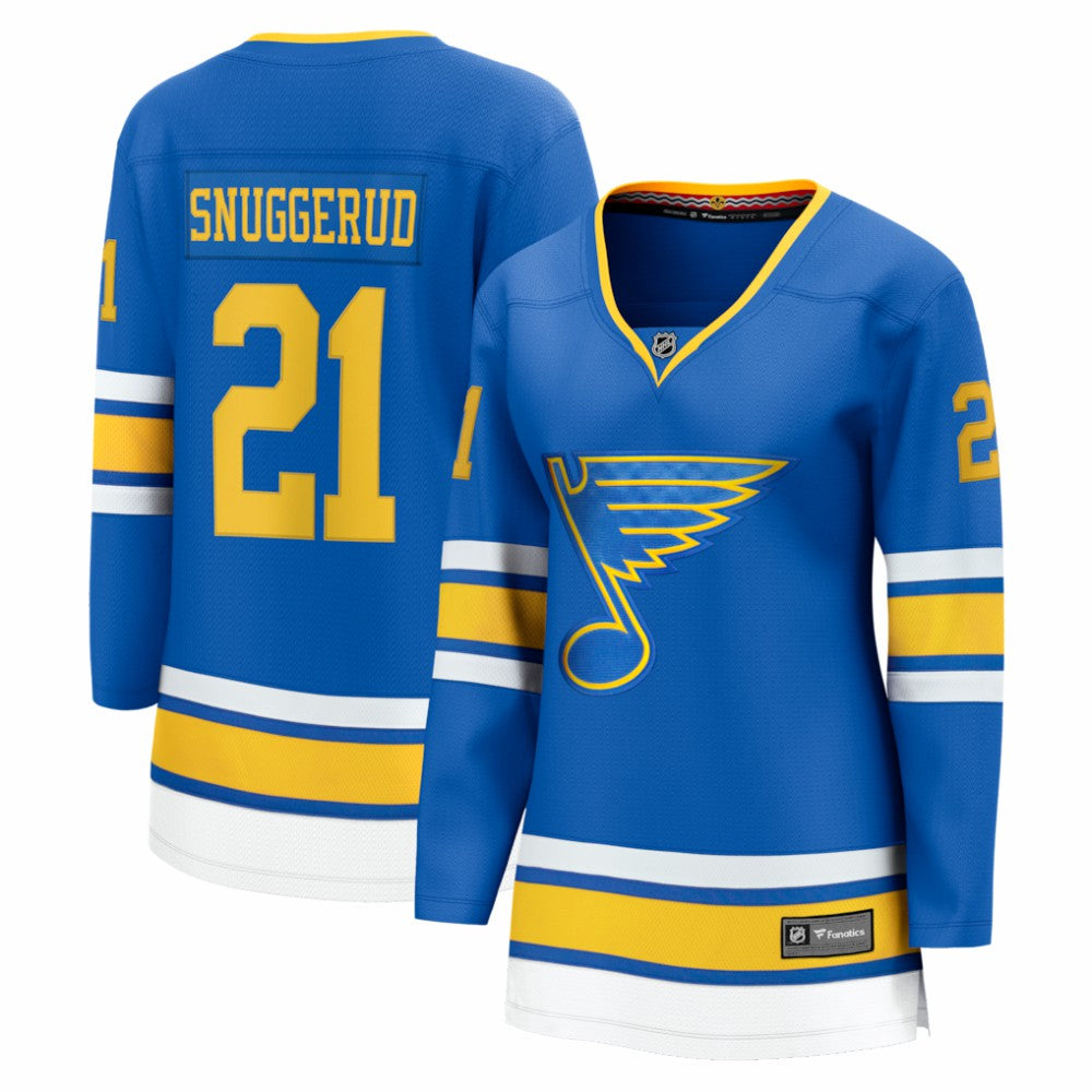 Jimmy Snuggerud St. Louis Blues Fanatics Women's Home Breakaway Jersey - Blue Jerseys