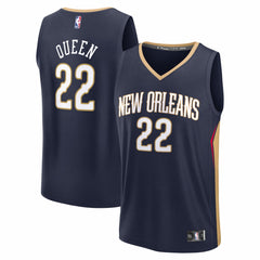 Derik Queen New Orleans Pelicans Fast Break Replica Jersey - Icon Edition - Navy cheap