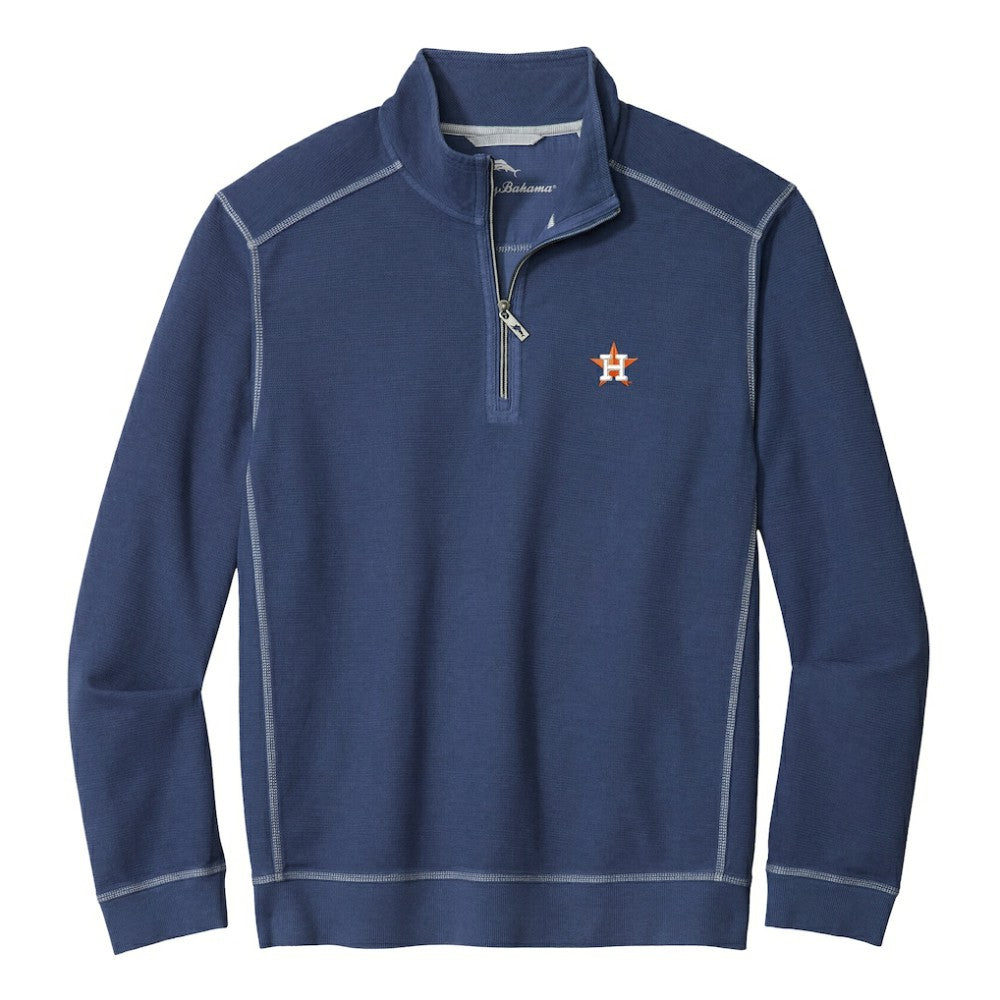 Houston Astros Tommy Bahama Montego Bay Half-Zip Sweatshirt Navy