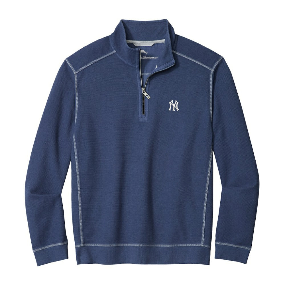 New York Yankees Tommy Bahama Montego Bay Half-Zip Sweatshirt Navy