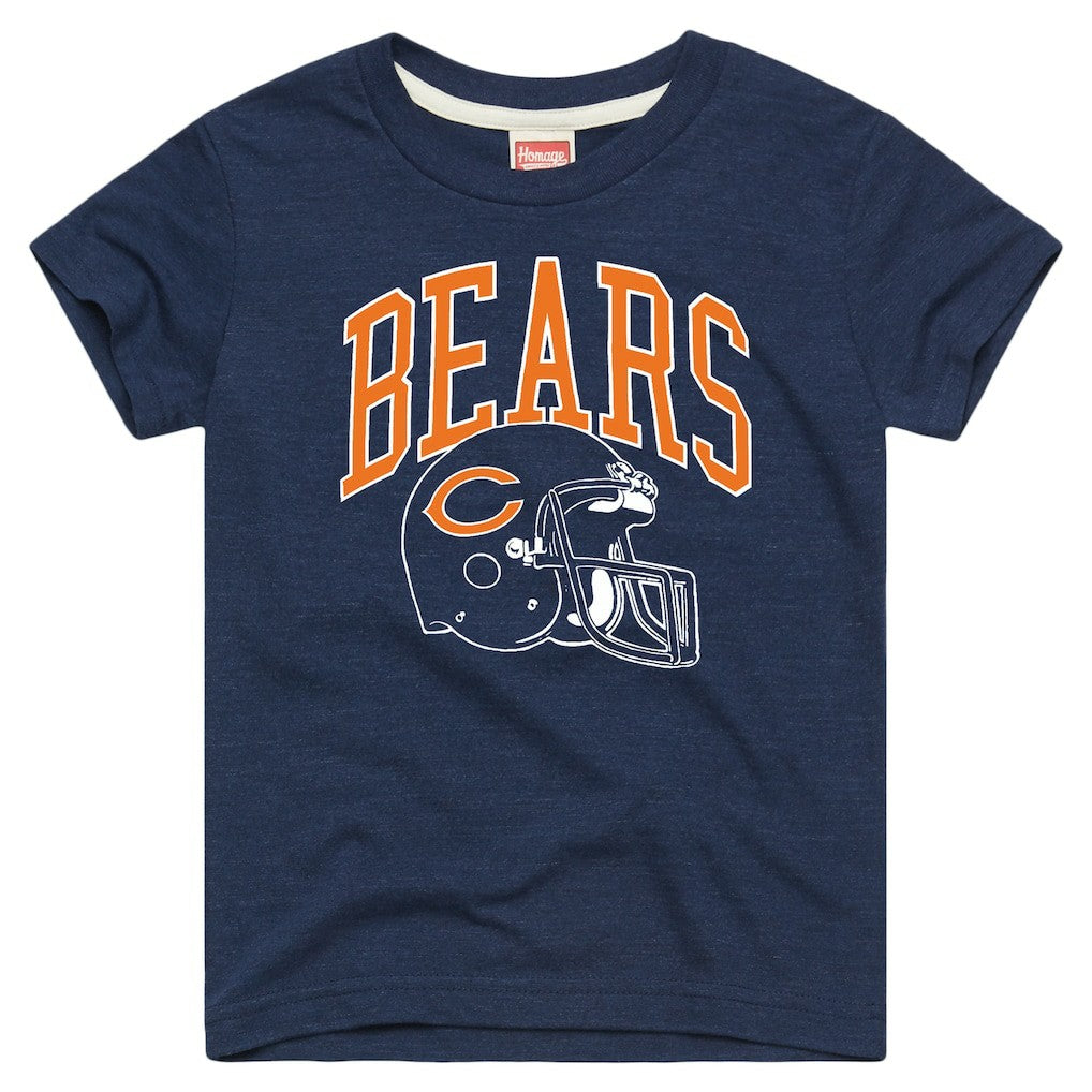 Chicago Bears Homage Youth Helmet Retro Tri-Blend T-Shirt - Navy online