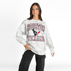 Houston Texans Gameday Couture Women's Whiteout Oversized Premium Fleece Sweatshirt - Arctic Camo discount