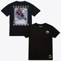 Wayne Gretzky Edmonton Oilers Mitchell & Ness Photo T-Shirt - Black T-shirts