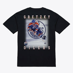 Wayne Gretzky Edmonton Oilers Mitchell & Ness Photo T-Shirt - Black T-shirts