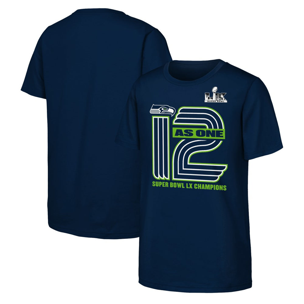 Seattle Seahawks Youth Super Bowl LX Champions Hometown Collection T-Shirt - College Navy discount