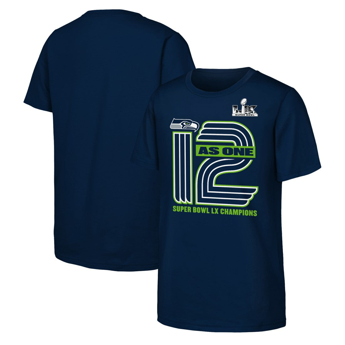 Seattle Seahawks Youth Super Bowl LX Champions Hometown Collection T-Shirt - College Navy discount