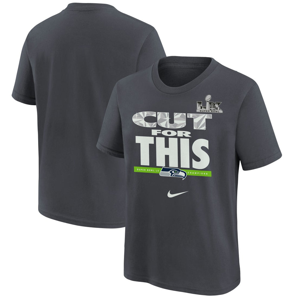 Seattle Seahawks Youth Super Bowl LX Champions Parade T-Shirt - Charcoal cheap