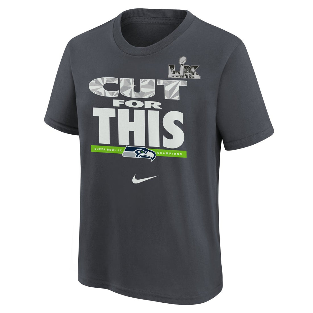 Seattle Seahawks Youth Super Bowl LX Champions Parade T-Shirt - Charcoal cheap