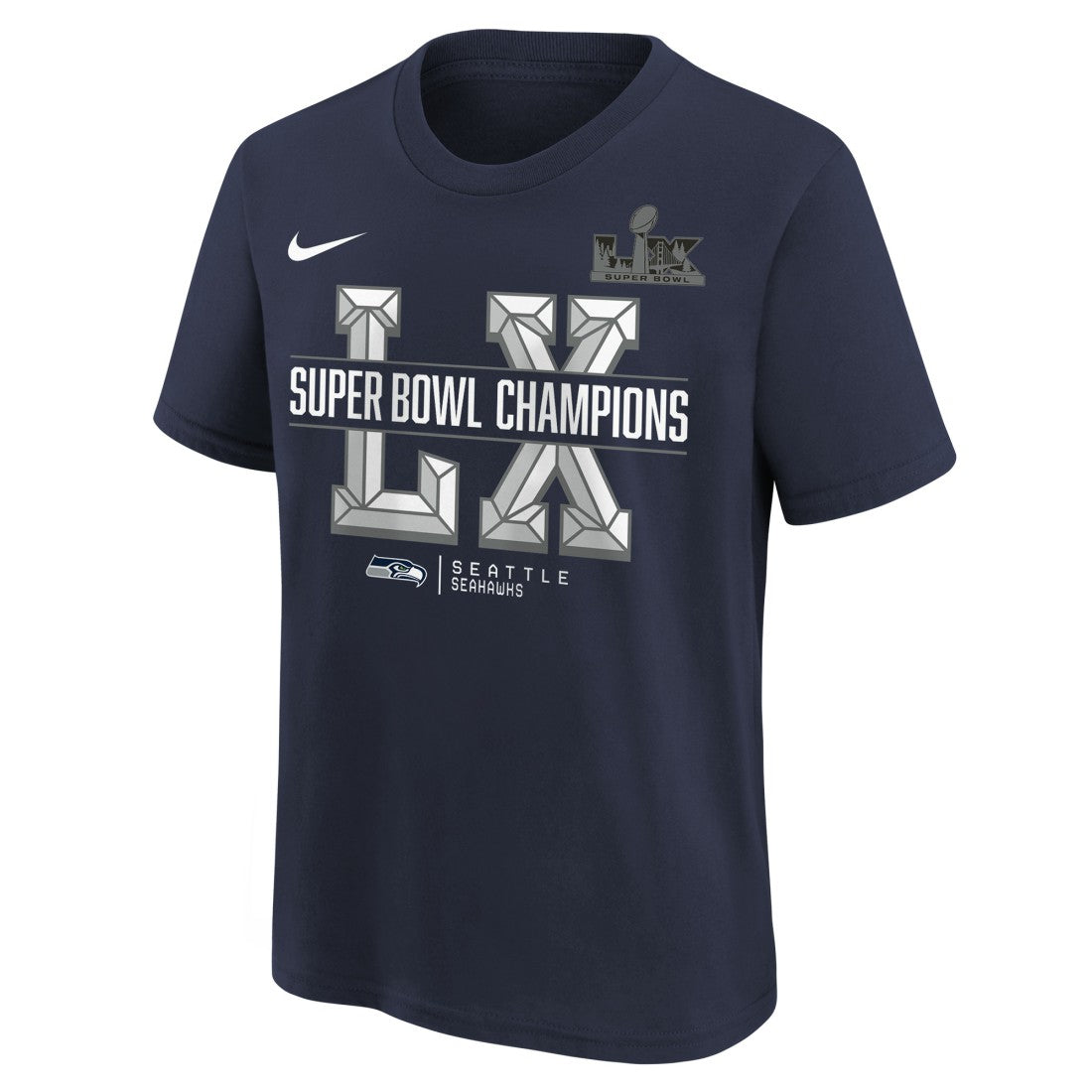 Seattle Seahawks Youth Super Bowl LX Champions T-Shirt - College Navy outlet
