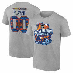 Boston Bruins 2026 NHL Stadium Series Personalized Name & Number T-Shirt - Gray T-shirts