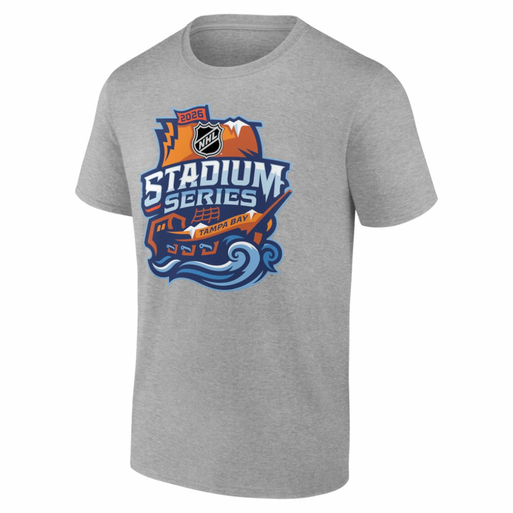 Boston Bruins 2026 NHL Stadium Series Personalized Name & Number T-Shirt - Gray T-shirts