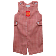 Spain National Team Vive La Fete Infant Gingham Jon Jon Romper for sale - Red