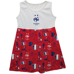 France National Team Vive La Fete Girls Toddler Impressions Artwork Tank Top Dress for sale - Red