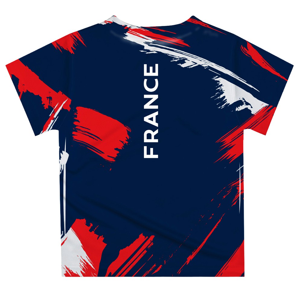 France National Team Vive La Fete Youth Paint Brush T-Shirt - Navy sale