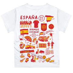 Spain National Team Vive La Fete Toddler Impressions Artwork T-Shirt for sale - White