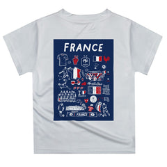 France National Team Vive La Fete Youth Impressions Artwork T-Shirt - White discount