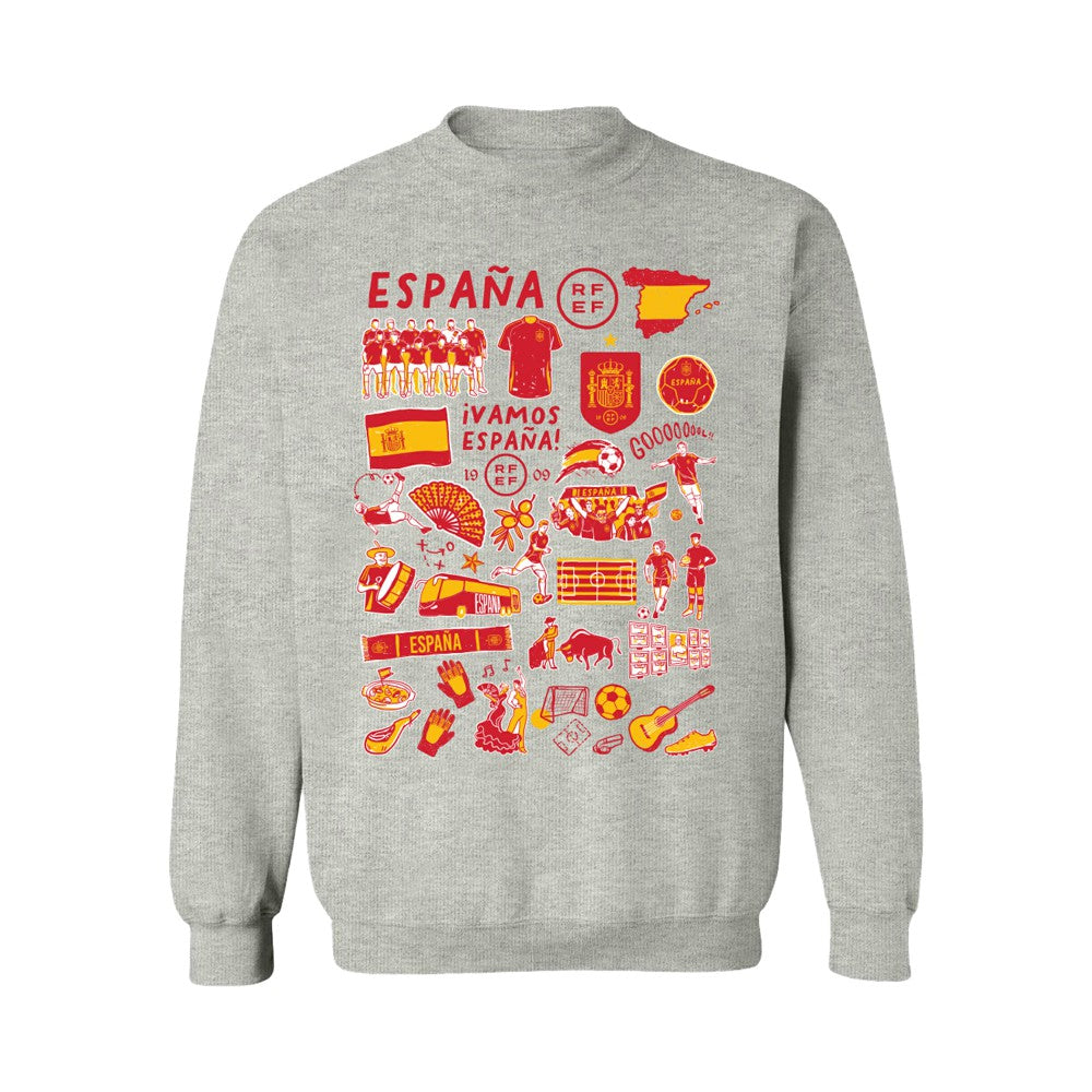 Spain National Team Vive La Fete Women's Impressions Artwork Sweatshirt - Gray on sale