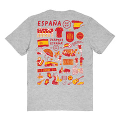 Spain National Team Vive La Fete Women's Impressions Artwork Fitted T-Shirt - Gray online