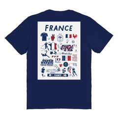France National Team Vive La Fete Women's Impressions Artwork Fitted T-Shirt - Navy online