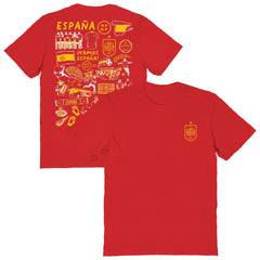 Spain National Team Vive La Fete Women's Impressions Artwork Fitted T-Shirt - Red outlet