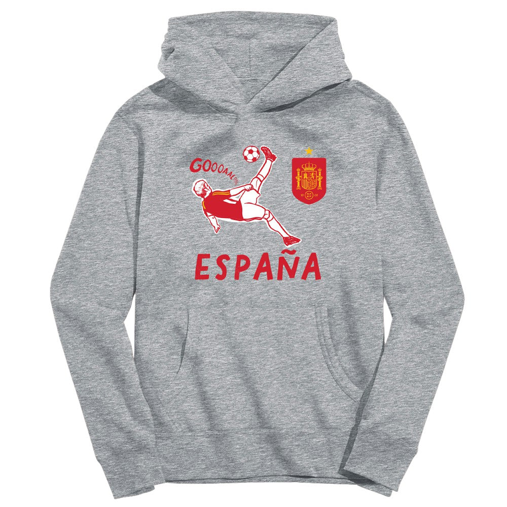 Spain National Team Vive La Fete Youth Chilena Style Hoodie - Gray for sale