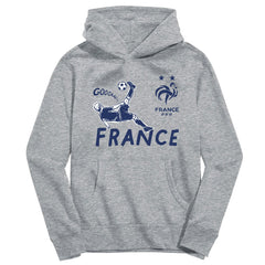 France National Team Vive La Fete Youth Chilena Style Hoodie - Gray outlet